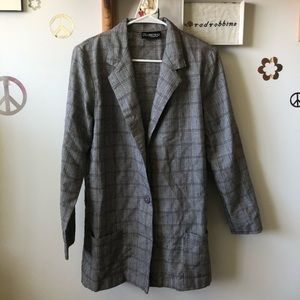 Vintage Lightweight Plaid Blazer